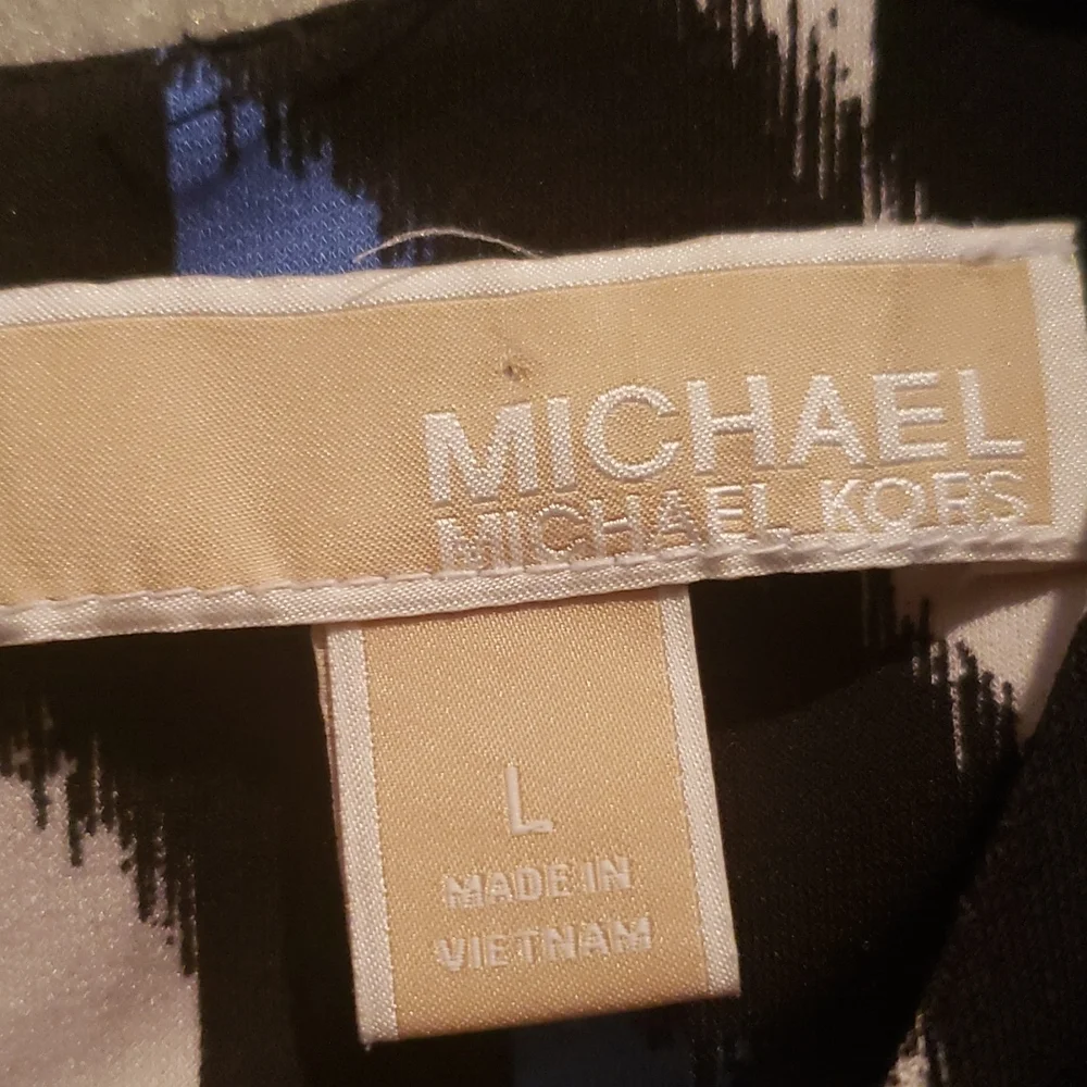 MICHAEL KORS, Dress, Abstract Print, Size L, Crew neck, Long Sleeve.